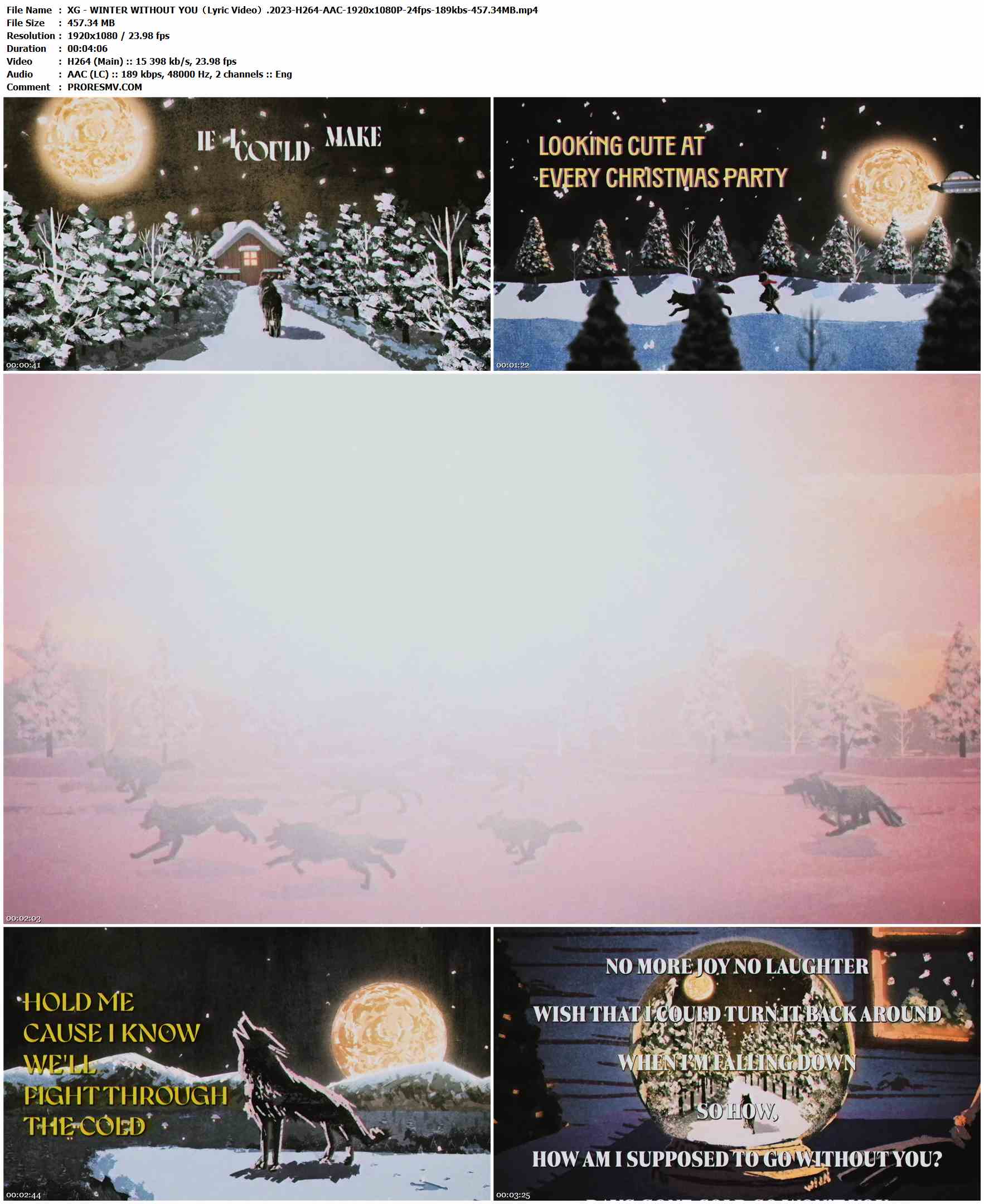 XG - WINTER WITHOUT YOU（Lyric Video）.2023-H264-AAC-1920x1080P-24fps-189kbs-457.34MB官方MV_高清MV